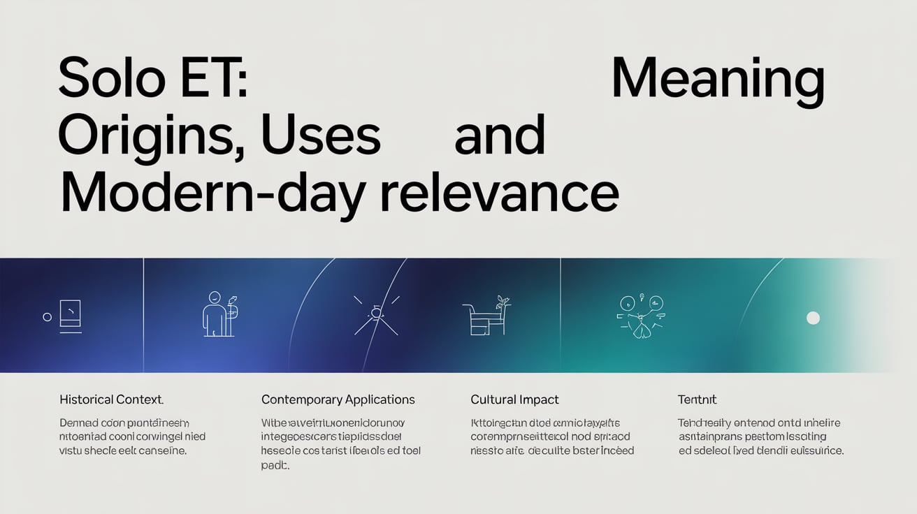 Solo ET: Meaning Origins Uses and Modern-Day Relevance